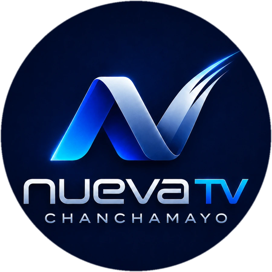 Logotipo de Nueva TV Chanchamayo dentro de un círculo